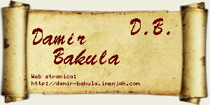 Damir Bakula vizit kartica